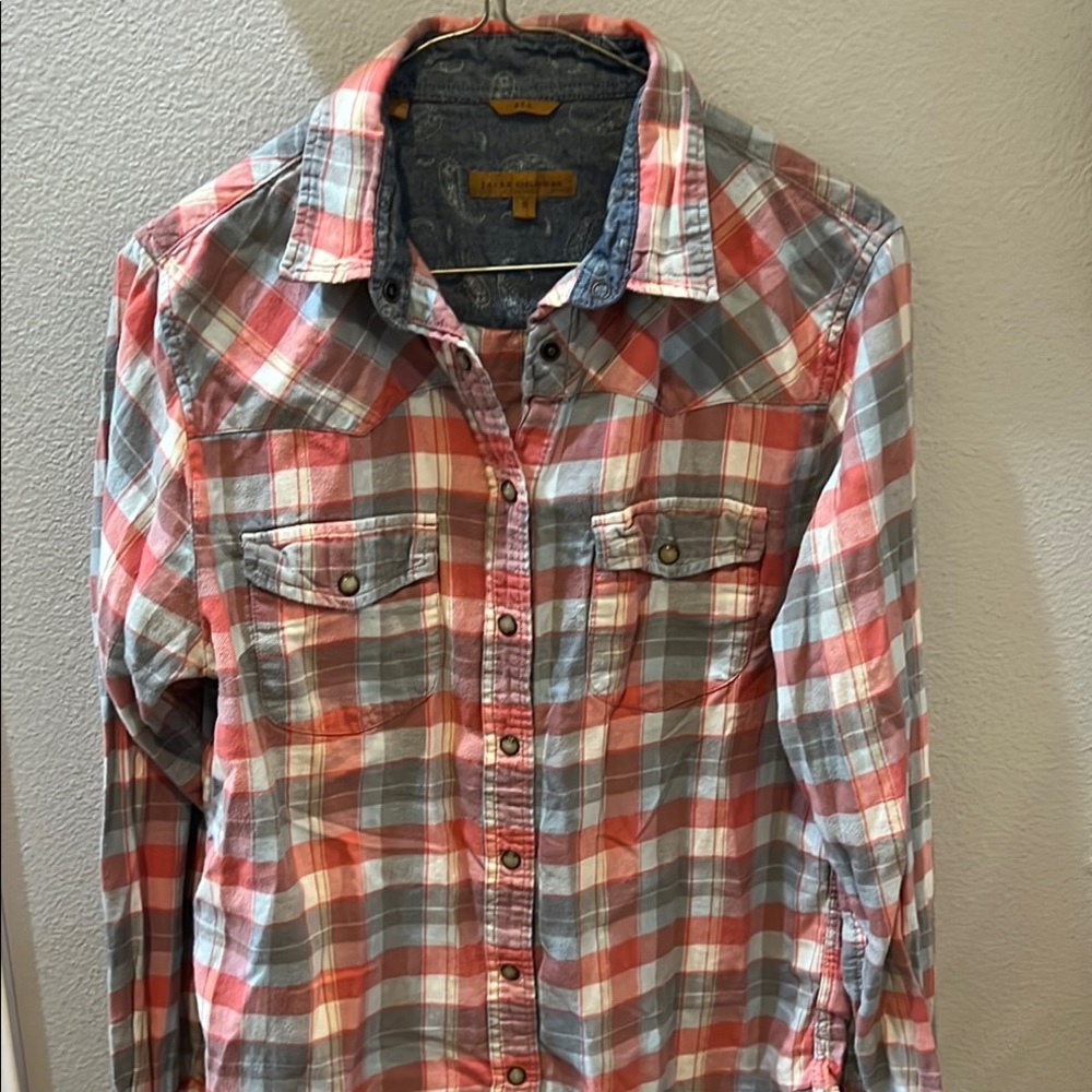 Plaid Button-Up Flannel Shirt